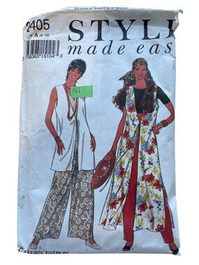 Vintage Style 2405 Sewing Pattern Misses Size 6-16 Vest Waistcoat & Trousers CUT